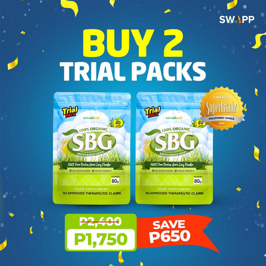 Buy 2 Trial Pack Salveo Barley Grass Powder Save P650